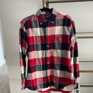 Pendleton Red, Black, and White Plaid Men's Shirt
